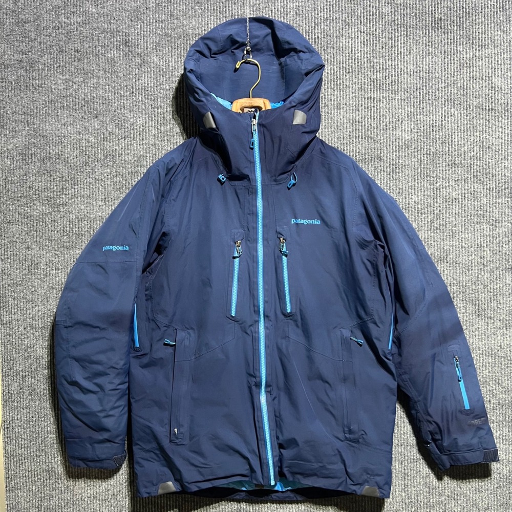 Patagonia Primo Down Jacket Mens M Navy Blue GORETEX RECCO Insulated Ski 30473